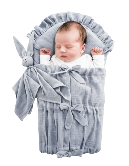 GAJI / Zavinovačka mušelín fodra - sv.sivá