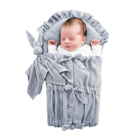 GAJI / Zavinovačka mušelín fodra - sv.sivá