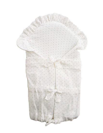 GAJI / Zavinovačka mušelín fodra - biela s bodkou