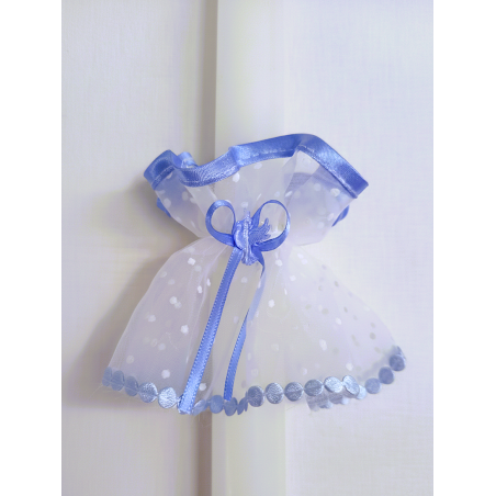 GAJI / Ozdoba sviečky na krst - modrá bodka