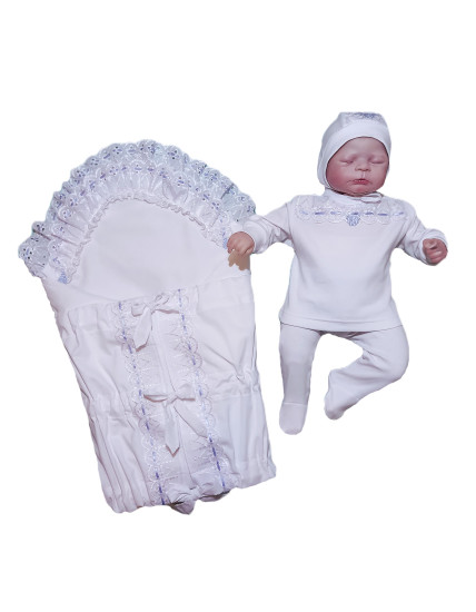 GAJI / Súprava 4-dielna prepletaná chlapec - modrá