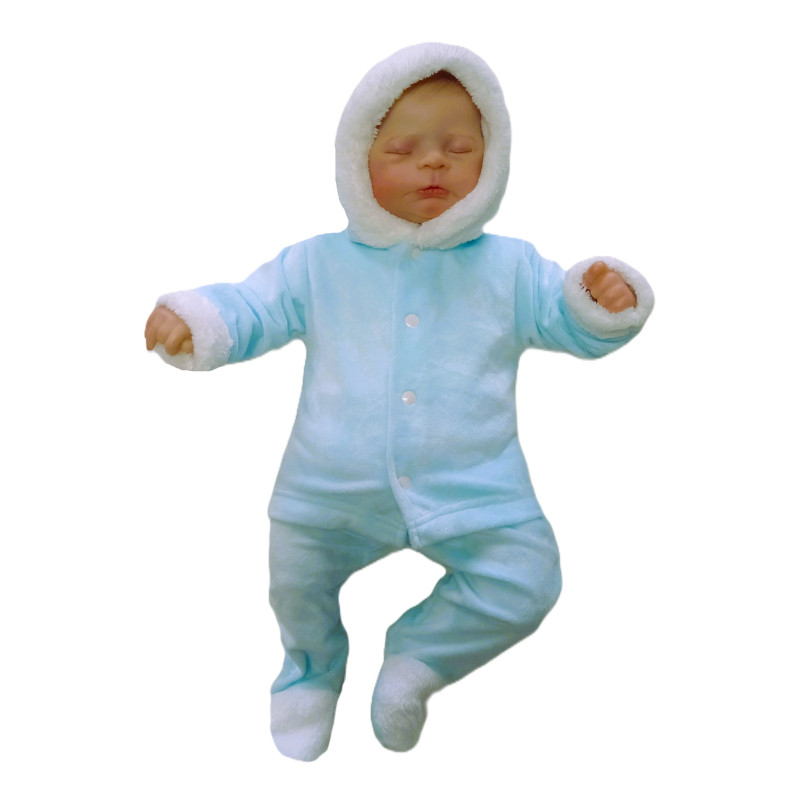 GAJI / Bunda s kapucňou zamat - tyrkysová