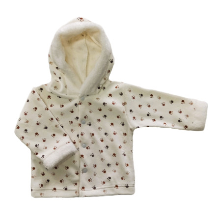 GAJI / Bunda s kapucňou zamat - labka