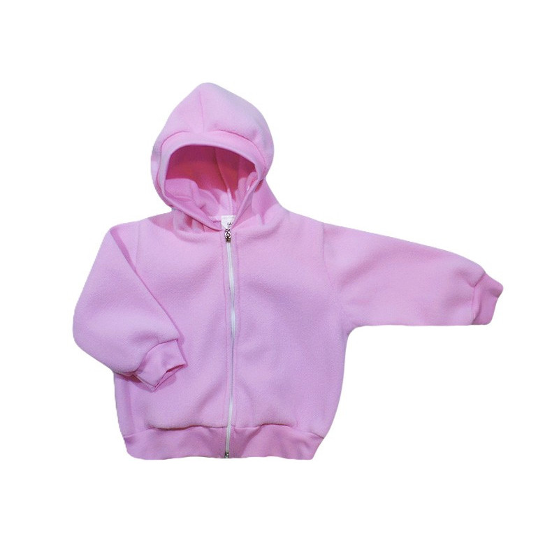 GAJI / Bunda s kapucňou flis - ružová