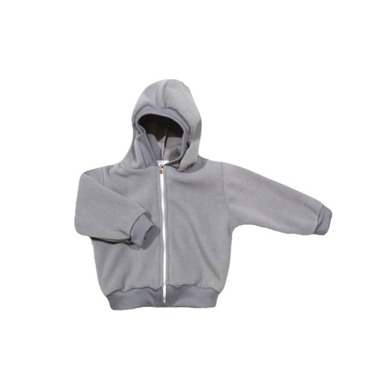 GAJI / Bunda s kapucňou flis - sivá