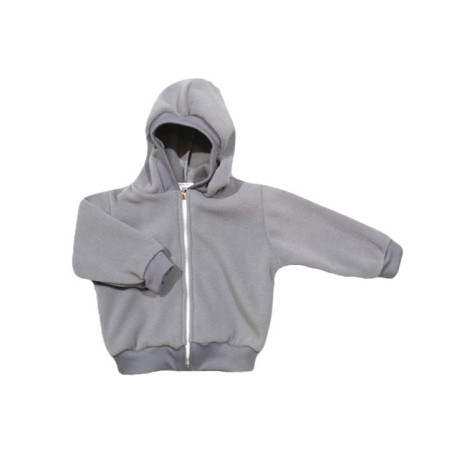 GAJI / Bunda s kapucňou flis - sivá