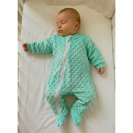 GAJI / Overal s nôžkou minky - zelená