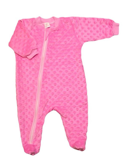 GAJI / Overal s nôžkou minky - ružová