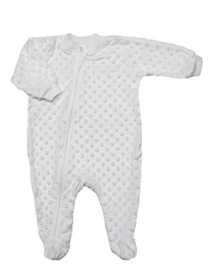 GAJI / Overal s nôžkou minky - biela