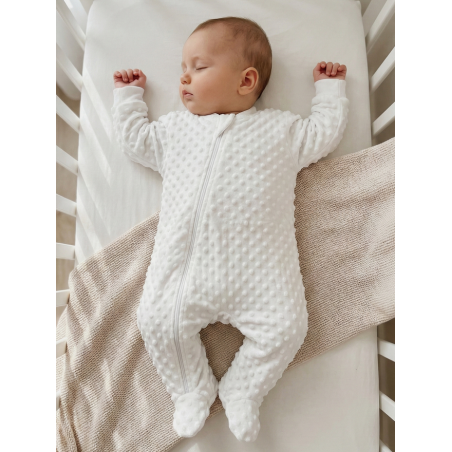 GAJI / Overal s nôžkou minky - biela