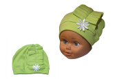 Čiapka s volánom - pistáciová /v.86/