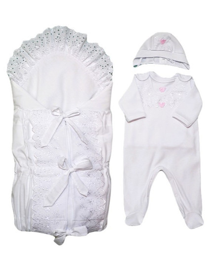 GAJI / 4 dielna súprava  - zdobená ružovou