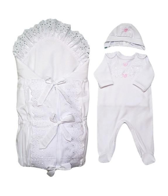 GAJI / 4 dielna súprava  - zdobená ružovou