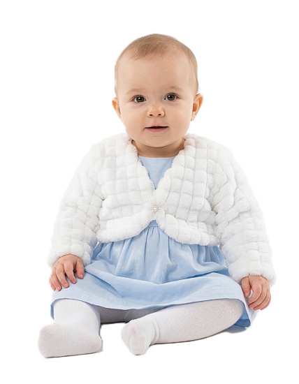 GAJI / Bolerko futrované zamat - biela