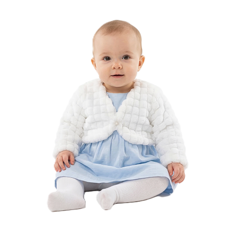 GAJI / Bolerko futrované zamat - biela