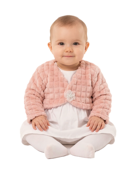 GAJI / Bolerko futrované zamat - pudrová