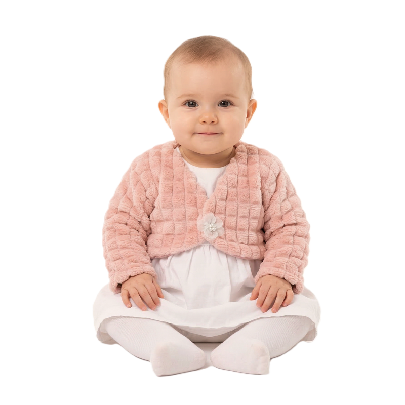 GAJI / Bolerko futrované zamat - pudrová