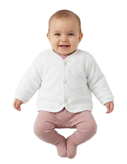 GAJI / Kabátik lemovaný futrovaný wellsoft - biela