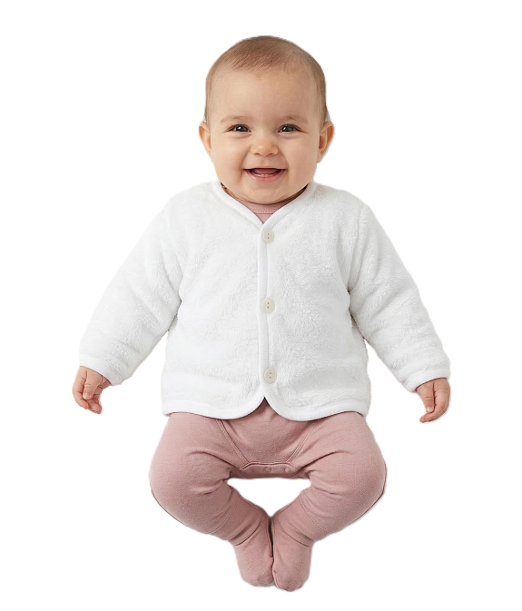 GAJI / Kabátik lemovaný futrovaný wellsoft - biela