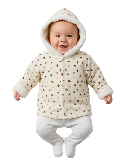 GAJI / Bunda s kapucňou zamat - labka