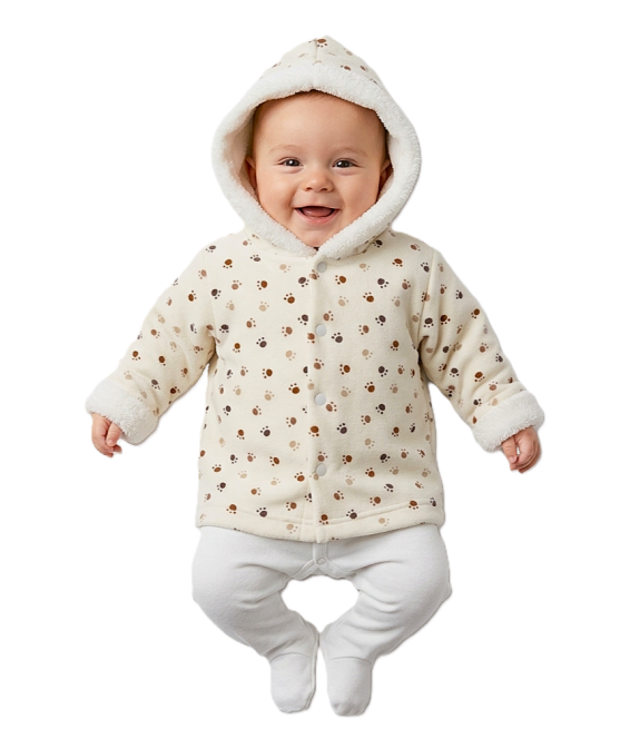 GAJI / Bunda s kapucňou zamat - labka