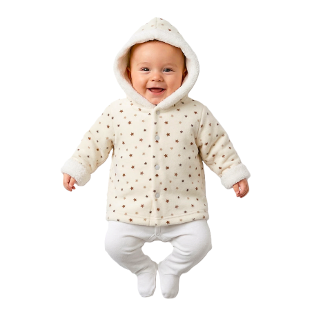 GAJI / Bunda s kapucňou zamat - hviezda