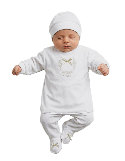 GAJI / Súprava 3-dielna zamat chlapec - zlatá