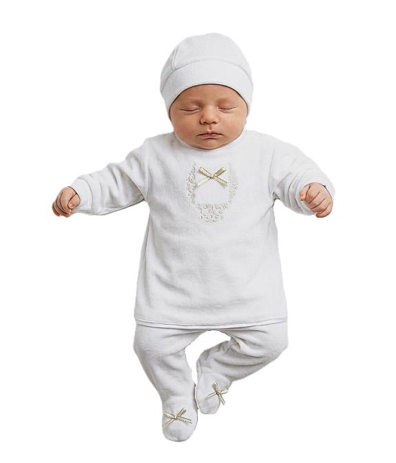 GAJI / Súprava 3-dielna zamat chlapec - zlatá