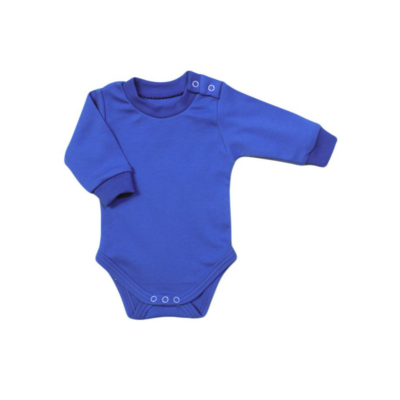 GAJI / Body dlhý rukáv bočné zapínanie obojlíc - modrá