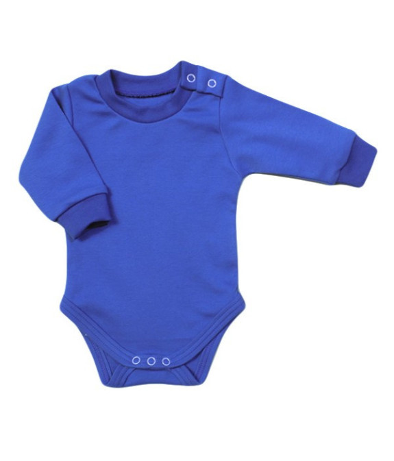 GAJI / Body dlhý rukáv bočné zapínanie obojlíc - modrá