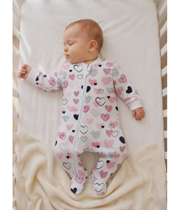 GAJI / Pyžamo overal s nôžkou flanel - vzor6