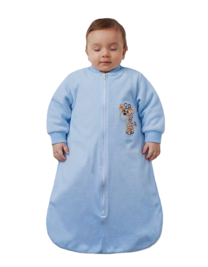 GAJI / Spací vak - vyšívaný - modrá