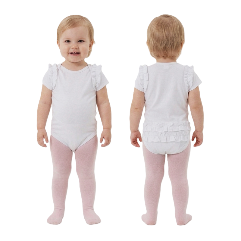 GAJI / Body s volánmi krátky rukáv - biela