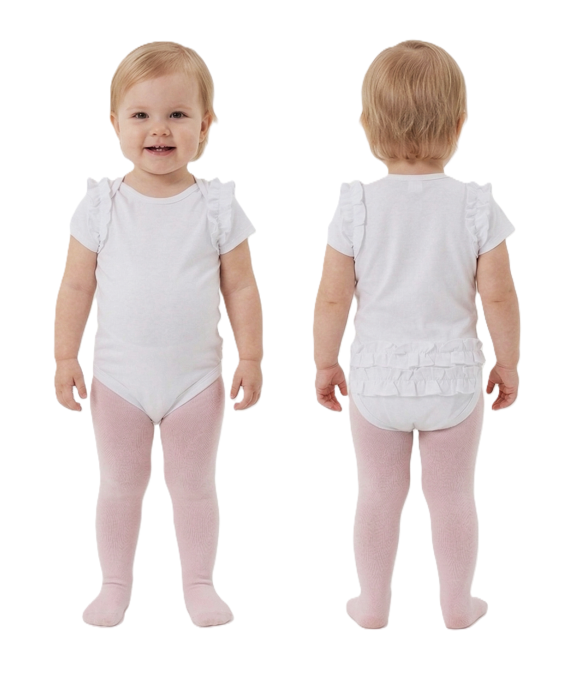 GAJI / Body s volánmi krátky rukáv - biela