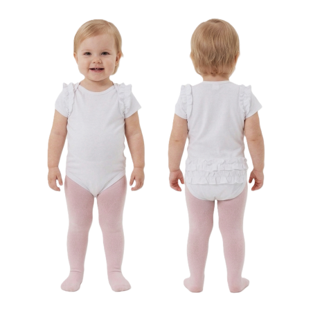 GAJI / Body s volánmi krátky rukáv - biela