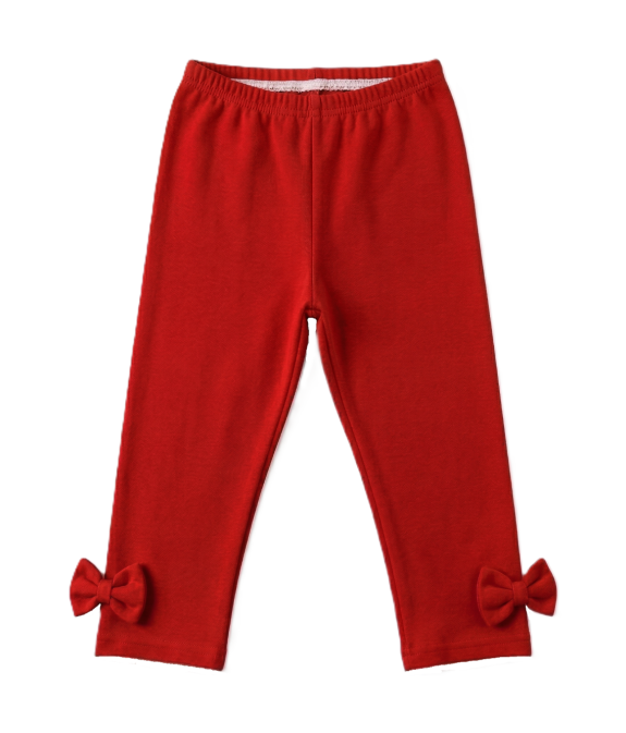 GAJI / Legíny s mašľami - červená