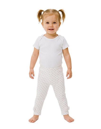 GAJI / Legíny s mašľami - pudrová