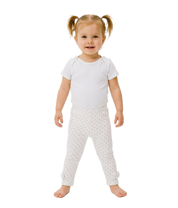 GAJI / Legíny s mašľami - pudrová