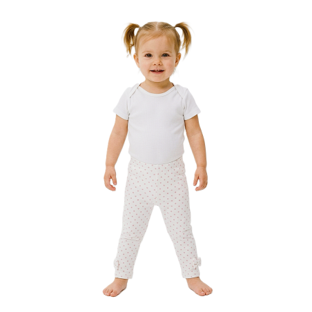 GAJI / Legíny s mašľami - pudrová