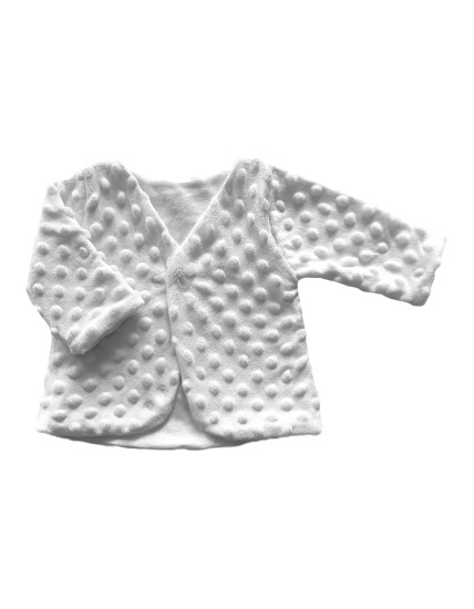 GAJI / Bolerko futrované predĺžené minky - biela