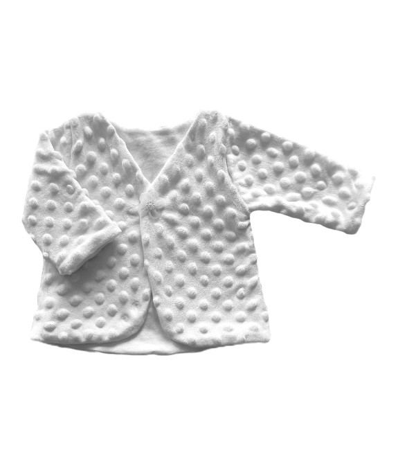 GAJI / Bolerko futrované predĺžené minky - biela