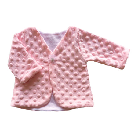 GAJI / Bolerko futrované predĺžené minky - biela