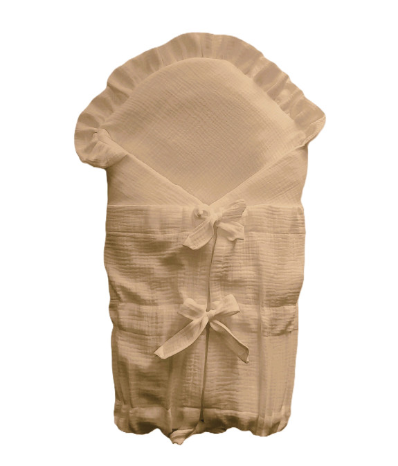 GAJI / Zavinovačka mušelín fodra - sv.hnedá