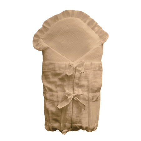 GAJI / Zavinovačka mušelín fodra - sv.hnedá