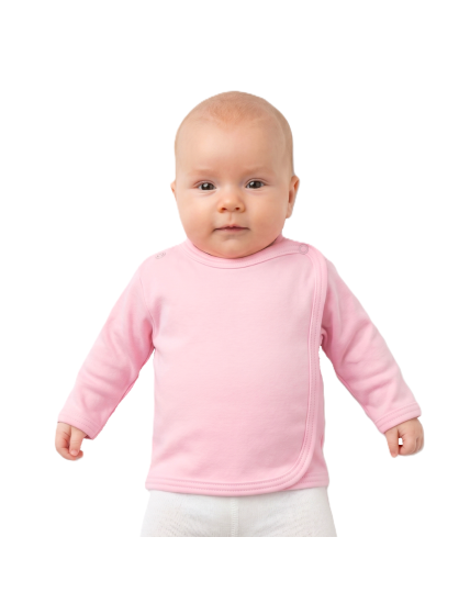 GAJI / Košieľka kojenecká prekladaná - ružová