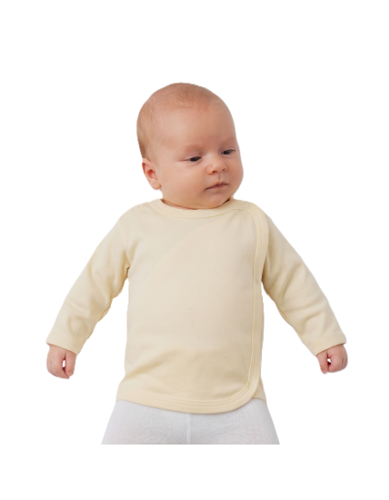 GAJI / Košieľka kojenecká prekladaná - maslová