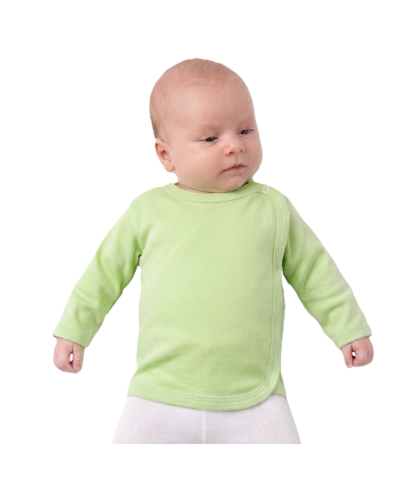 GAJI / Košieľka kojenecká prekladaná - pistáciová