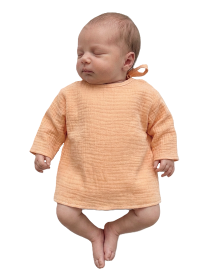 GAJI / Košieľka kojenecká mušelín - marhuľová