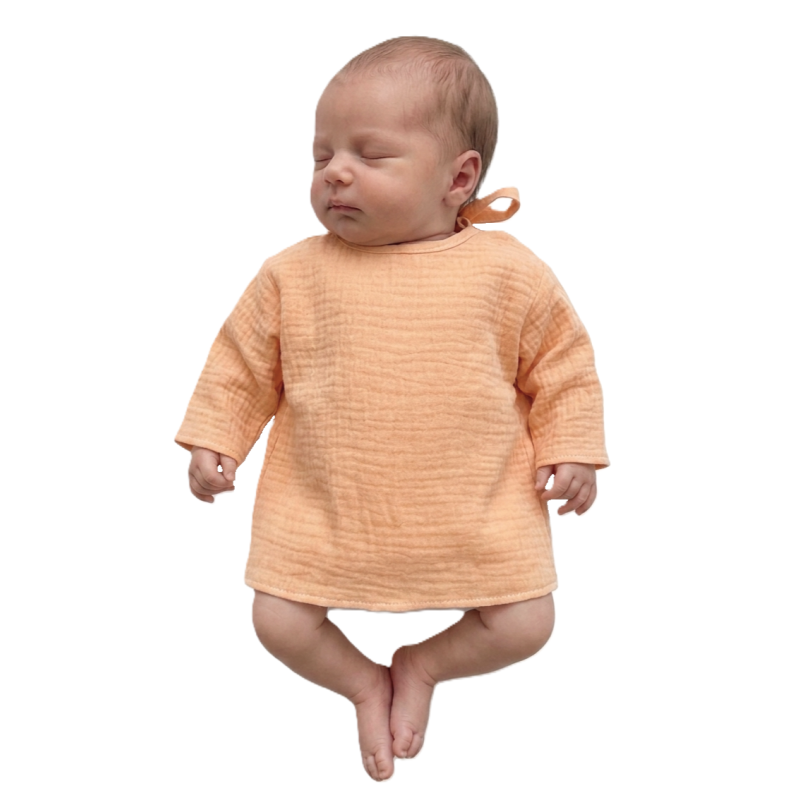 GAJI / Košieľka kojenecká mušelín - marhuľová