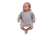 GAJI / Košieľka kojenecká mušelín - sv.sivá